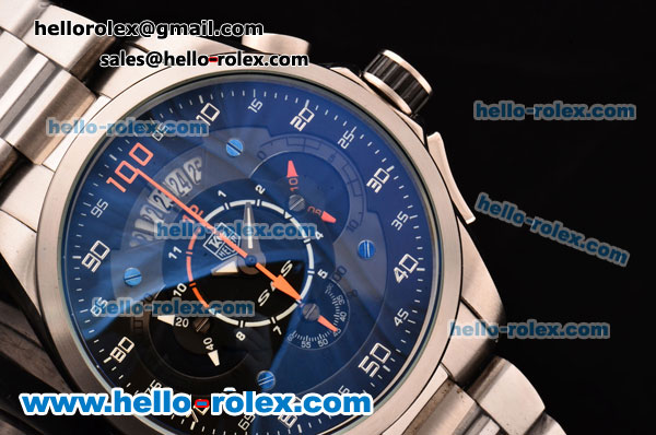 Tag Heuer SLR Chrono Miyota OS20 Quartz Steel Case with Black Dial and Arabic Numeral Markers - Click Image to Close
